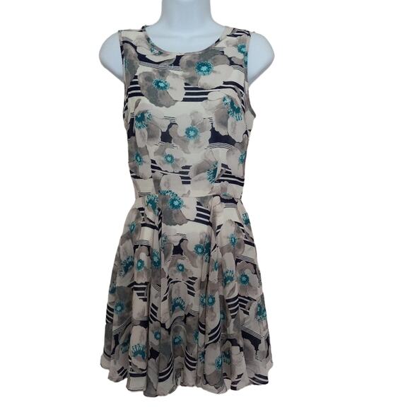 Maison Jules Sleeveless Floral Fit 'n' Flare Dress - Picture 1 of 10